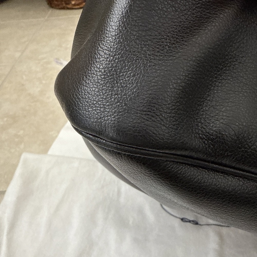 NWT PRADA Black Glace Calf Leather Shopping Tote Bag Purse ALL INCLUSIVE COA BAG - Picture 11 of 16